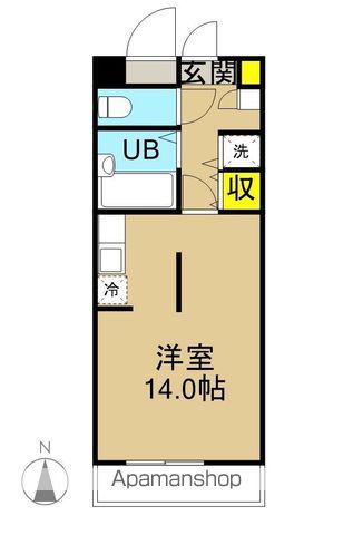 アネックス日立(ワンルーム/1階)の間取り写真