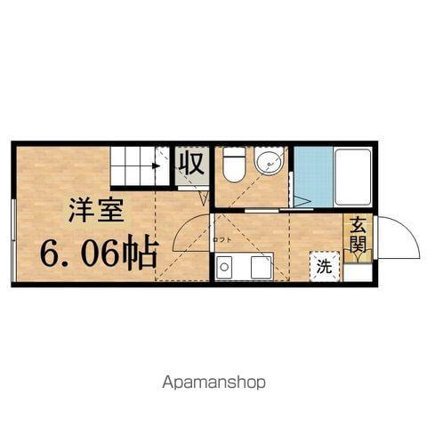 リプレックス堀之内(1K/2階)の間取り写真