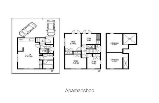 京浜急行電鉄本線 井土ケ谷駅 徒歩14分 2階建 築1年(4LDK)の間取り写真