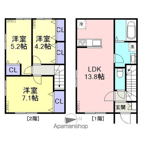 ノワール・ブラン(3LDK/2階)の間取り写真
