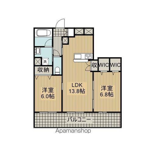 EDEL HEIM(2LDK/3階)の間取り写真