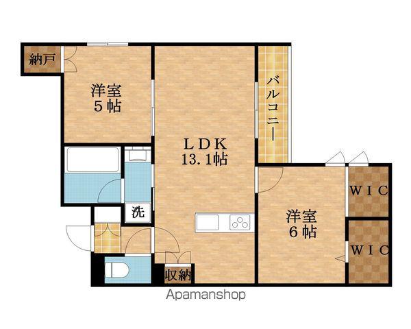 内代レジデンスノース(2LDK/2階)の間取り写真