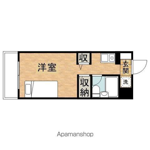 多摩学生マンション(1K/4階)の間取り写真