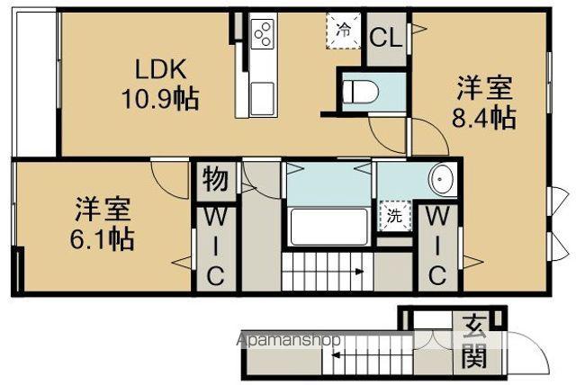カーサ・コンソラータ(2LDK/2階)の間取り写真
