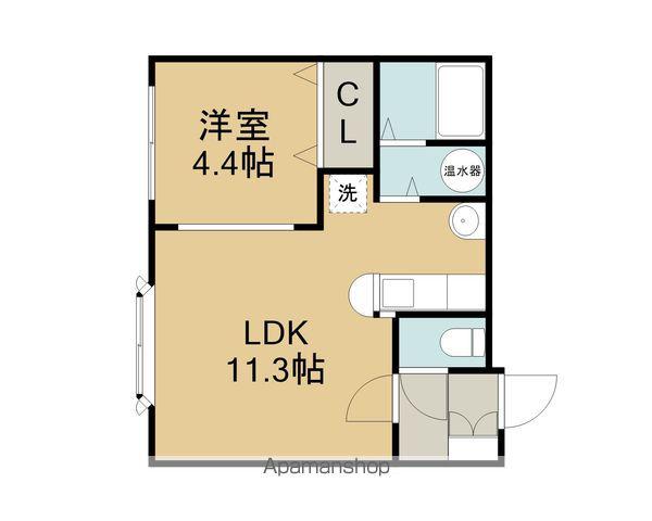 レインボーハウスのぞみNO21(1LDK/1階)の間取り写真