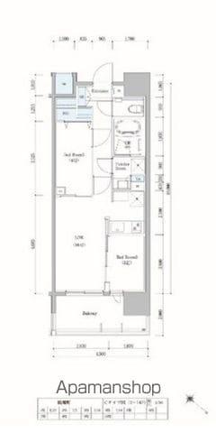 AIFLAT博多祇園(2LDK/5階)の間取り写真