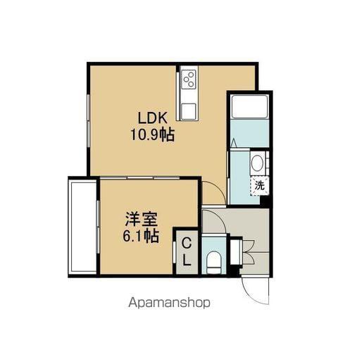 RIGEL EIN(1LDK/2階)の間取り写真