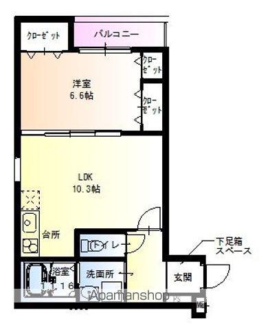 フジパレス吹屋町Ⅱ番館(1LDK/1階)の間取り写真