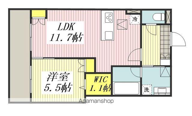 キルシュ ブリューテ 2(1LDK/1階)の間取り写真