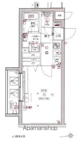 REALEST-HIGASHIKOENJI(1K/4階)の間取り写真