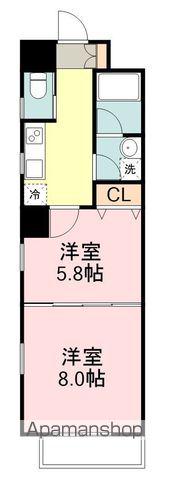 レグルス北目町(2K/4階)の間取り写真