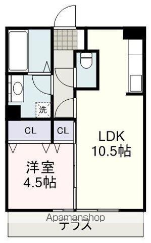 ソレイユ(1LDK/1階)の間取り写真