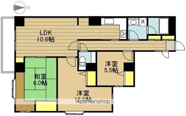 キャッスルマンション戸田(3LDK/2階)の間取り写真