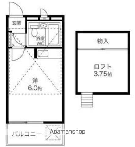 ピュアシティー大泉学園(ワンルーム/2階)の間取り写真