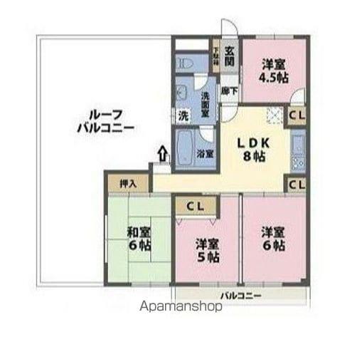 グレース六実(4LDK/3階)の間取り写真