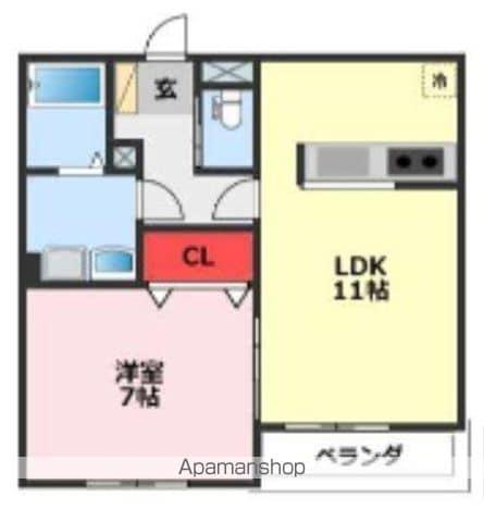 エクセルメゾン南流山(1LDK/2階)の間取り写真