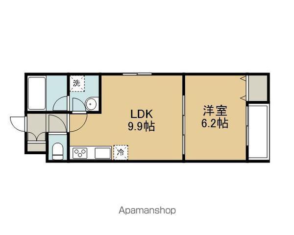 MAISON DU CALME(1LDK/3階)の間取り写真