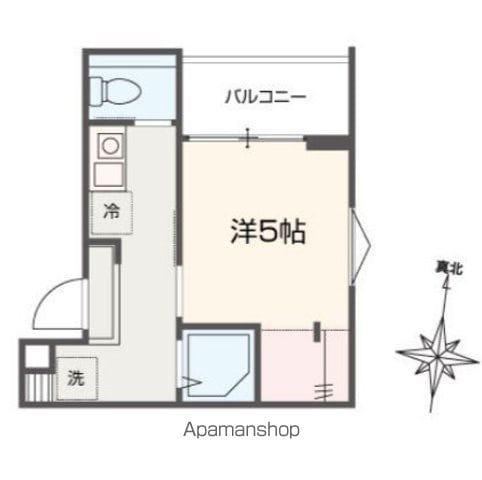MELLAS京成小岩Ⅱ(1K/2階)の間取り写真