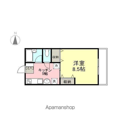 ヨシケンハイツA(1DK/2階)の間取り写真