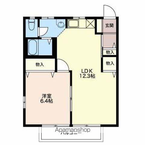 ディアスメロディー(1LDK/2階)の間取り写真