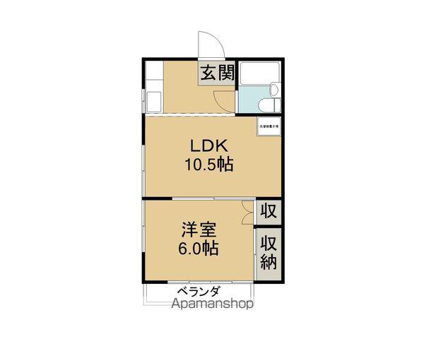 寺沢アパート(1LDK/1階)の間取り写真