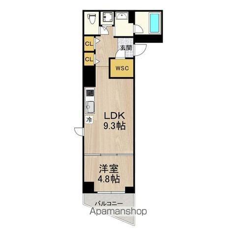 セノアタワー泉(1LDK/5階)の間取り写真