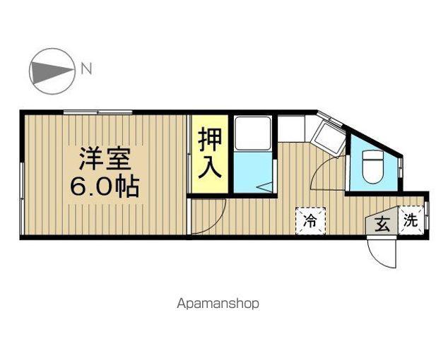 森コーポ(1K/1階)の間取り写真