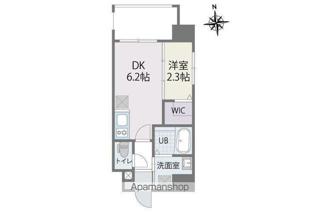 アルティザ箱崎駅前(1DK/7階)の間取り写真