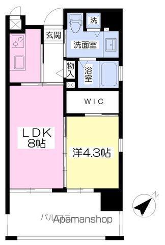 ラグーナ大濠(1LDK/6階)の間取り写真