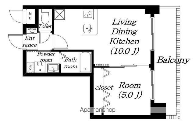 J COURT石山駅前(1LDK/3階)の間取り写真