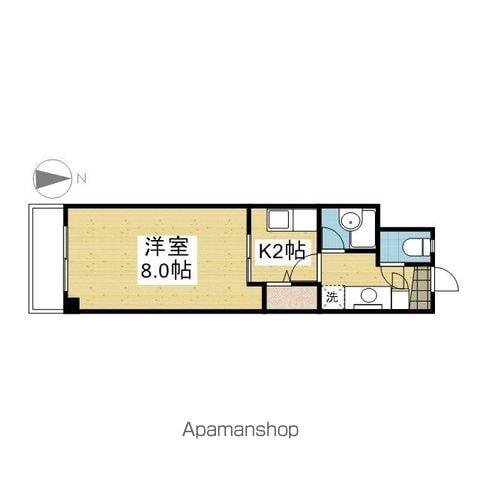 第2マンションふじ(1K/4階)の間取り写真