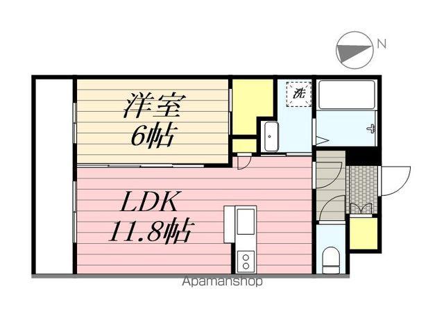 棒屋第17住吉ハイツ(1LDK/2階)の間取り写真