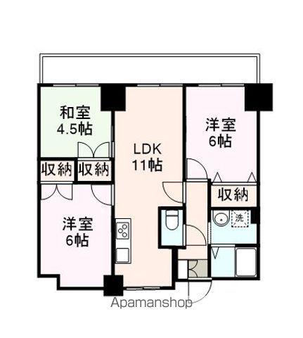 ローズブリック壱番館(3LDK/3階)の間取り写真