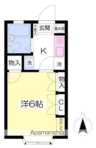 メゾン大野Ⅱ(1K/2階)の間取り写真
