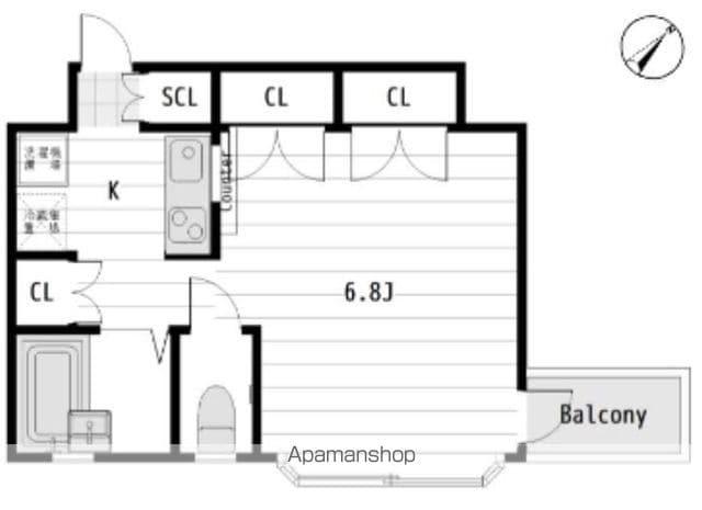 ロミオ&ジュリエットⅠ(1K/1階)の間取り写真