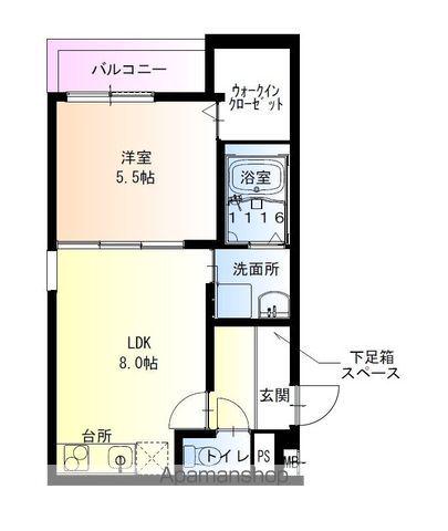 フジパレス西湊3番館(1LDK/3階)の間取り写真