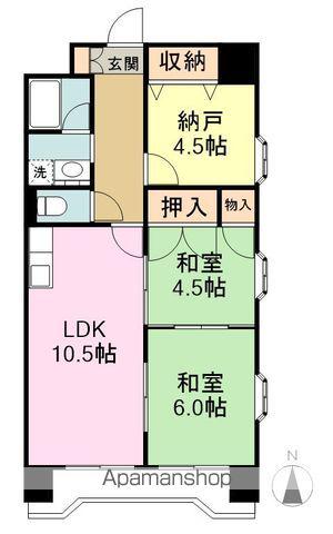 テーアイ二日町ビル(3LDK/6階)の間取り写真