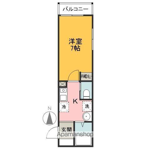 MELLAS入間市Ⅳ(1K/3階)の間取り写真