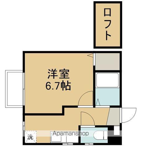ステーブルSS(1K/2階)の間取り写真