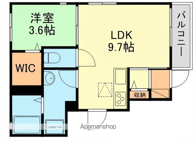 ルート・エイト(1LDK/1階)の間取り写真