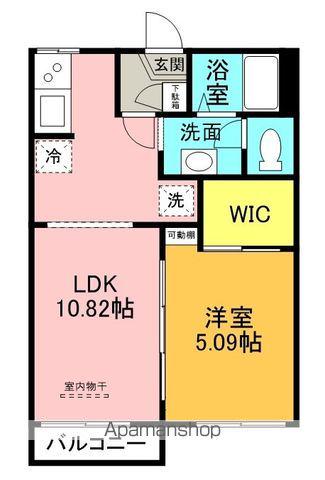 コーポ山田 B(1LDK/2階)の間取り写真