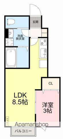 セフィラ上杉(1LDK/1階)の間取り写真