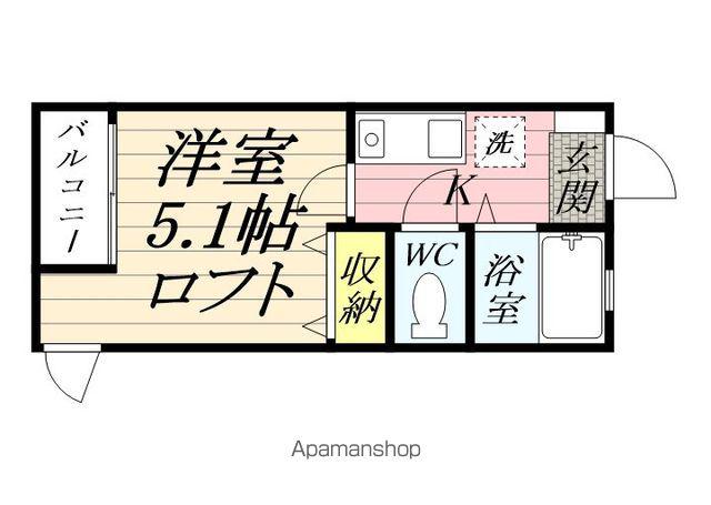 カーサ リーラ(1K/2階)の間取り写真