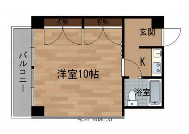 UMKビル(ワンルーム/4階)の間取り写真