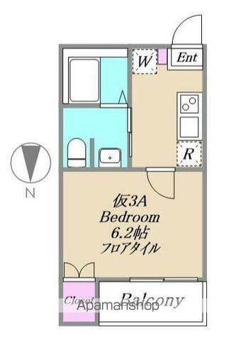 アーバンリーフ小岩(1K/3階)の間取り写真