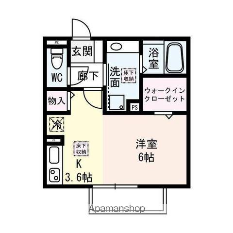 シャルマントリシティ3(ワンルーム/1階)の間取り写真