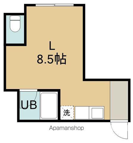 ロジングやなぎだⅡ(ワンルーム/2階)の間取り写真