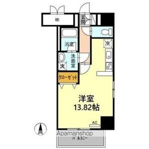 SKY GATE主税町(ワンルーム/4階)の間取り写真