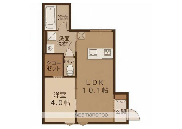 アーバンブランチ鳥屋野B(1LDK/1階)の間取り写真