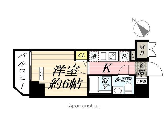 SHOKEN RESIDENCE横浜鶴見Ⅴ(1K/10階)の間取り写真